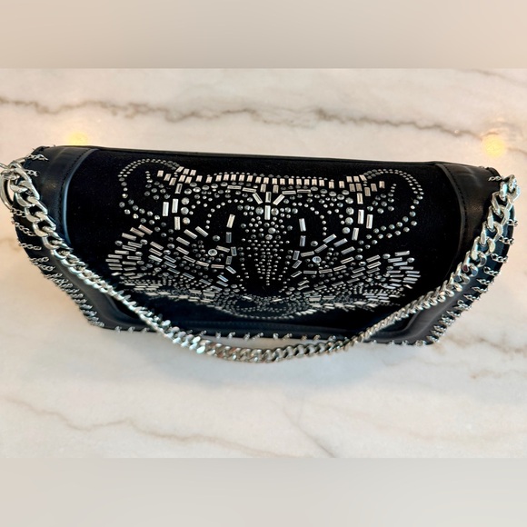 Topshop Studded Chain Shoulder Bag – Suede Front Flap – EUC - Picture 12 of 17